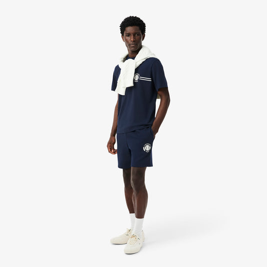 Regular Fit 3D Print Fleece Shorts-GH9708