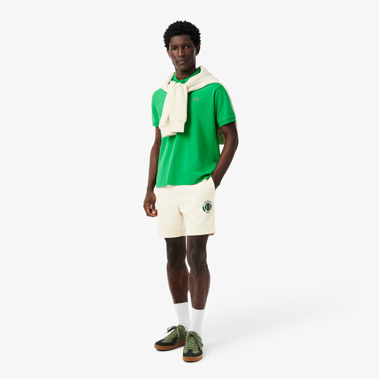 Regular Fit 3D Print Fleece Shorts-GH9708