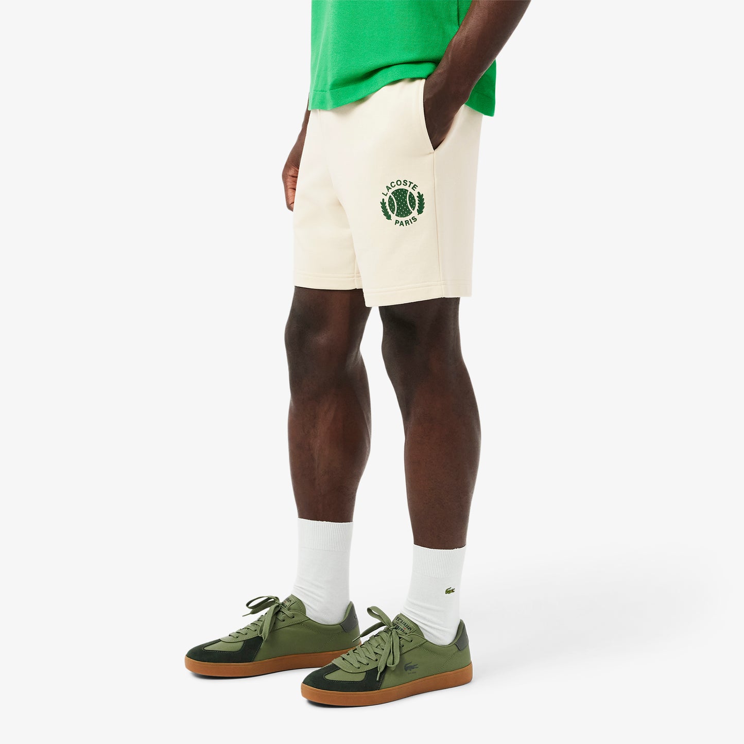 Regular Fit 3D Print Fleece Shorts-GH9708