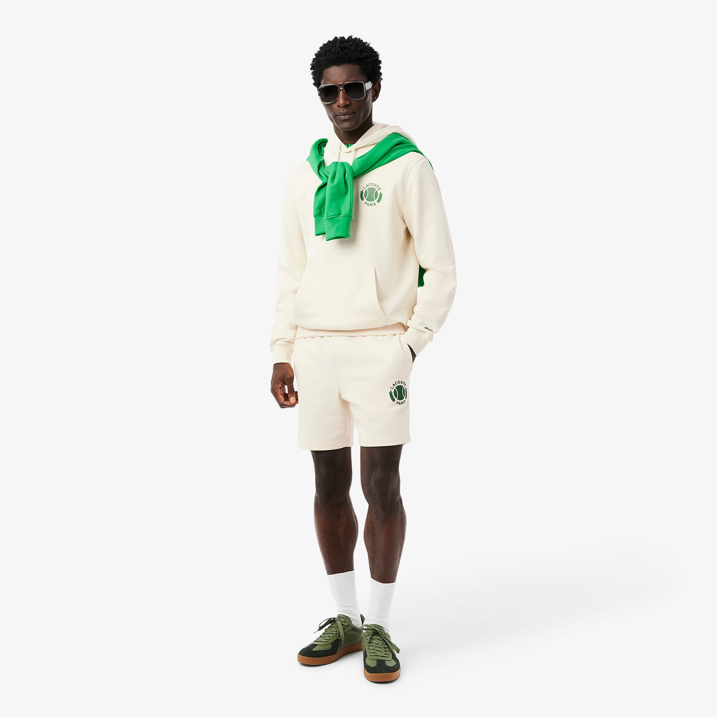 Regular Fit 3D Print Fleece Shorts-GH9708