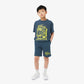 Print Fleece Shorts-GJ8470