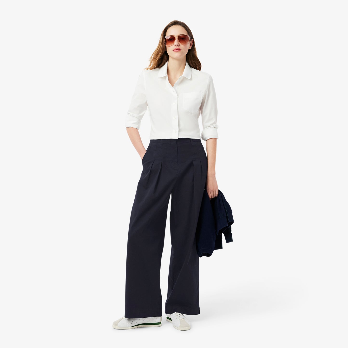 Wide Fit Stretch Gabardine Chino Pants-HF0205