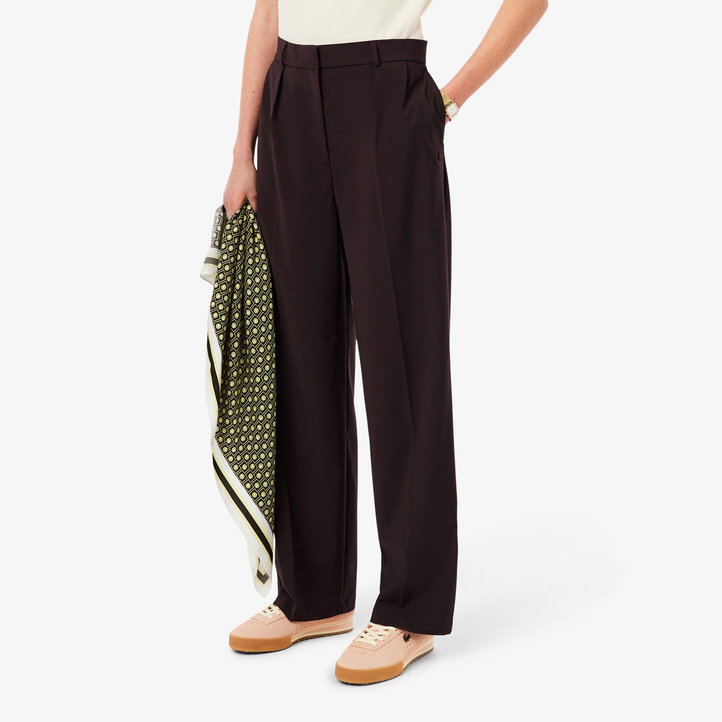 Oversized Wool Blend Pants-HF0245