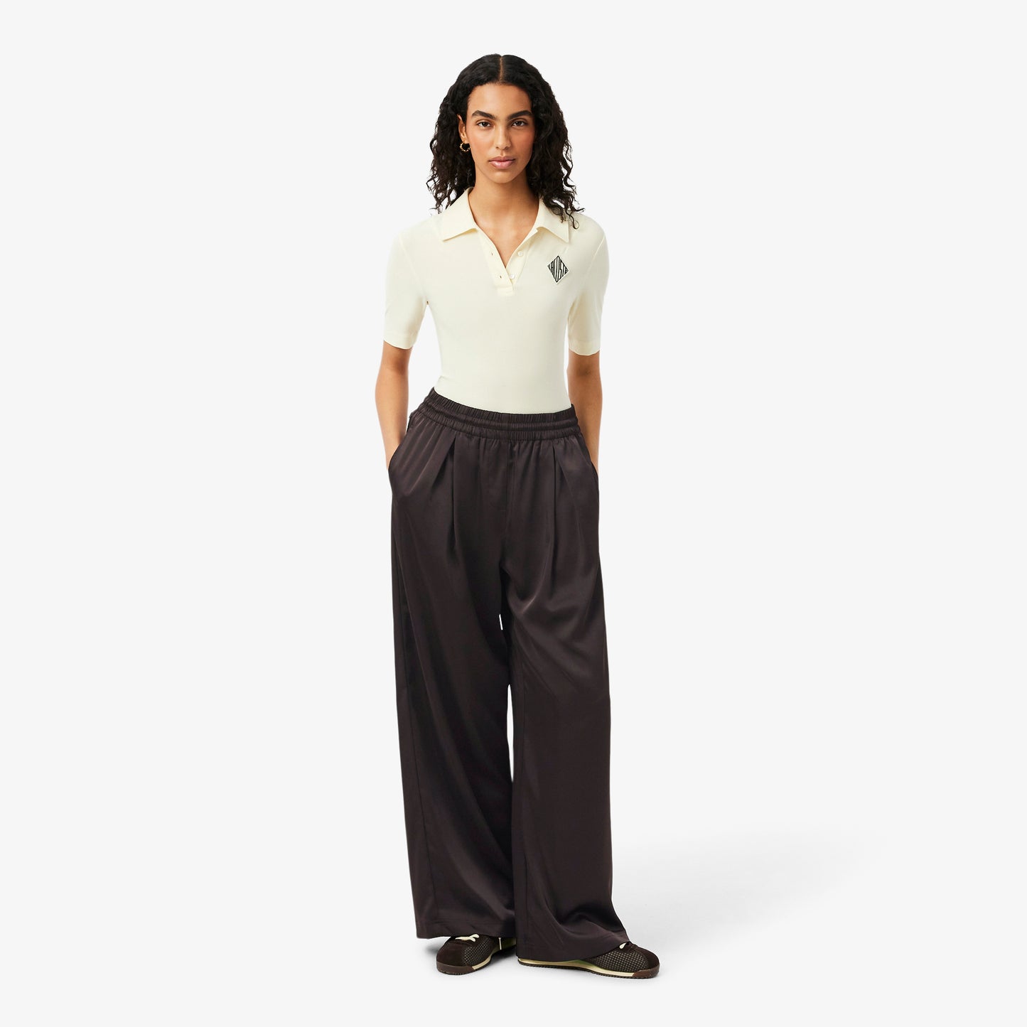 Oversized Elasticated Satin Pants-HF9801