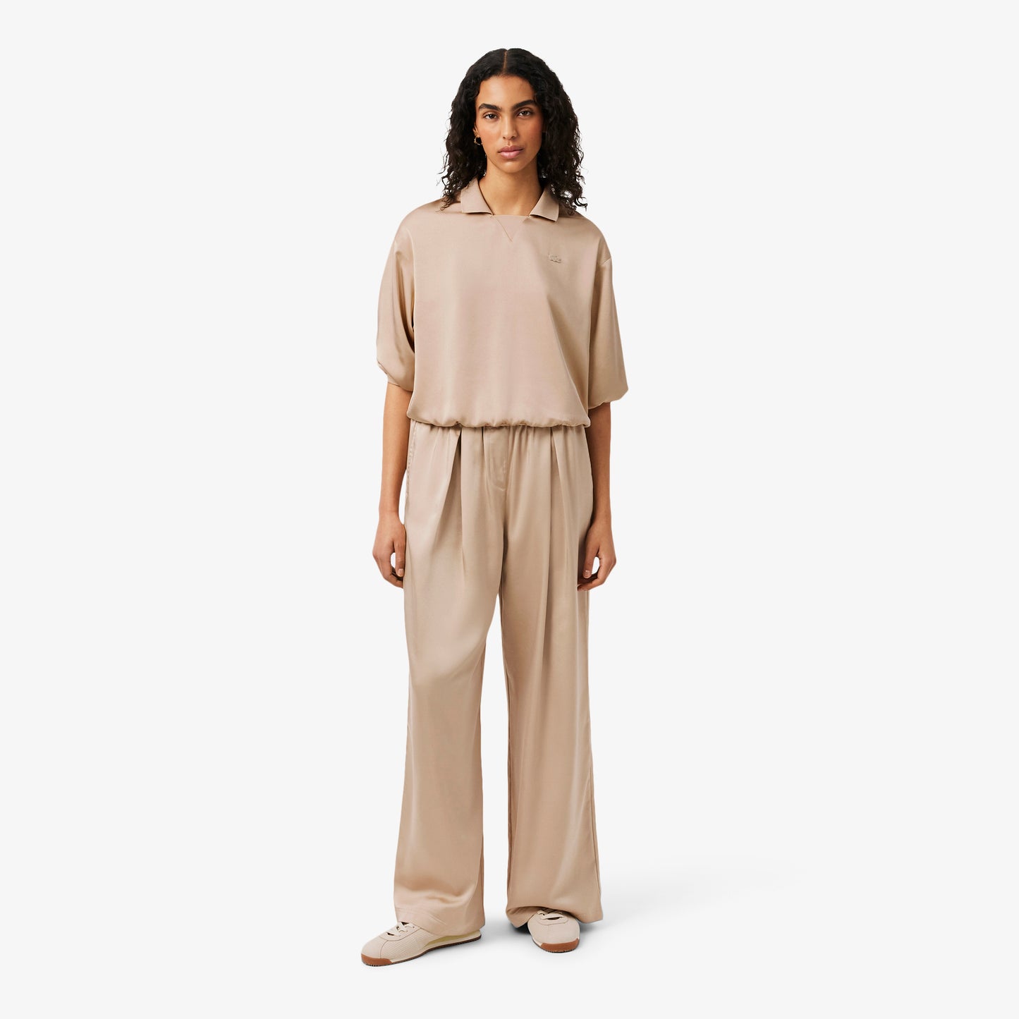 Oversized Elasticated Satin Pants-HF9801