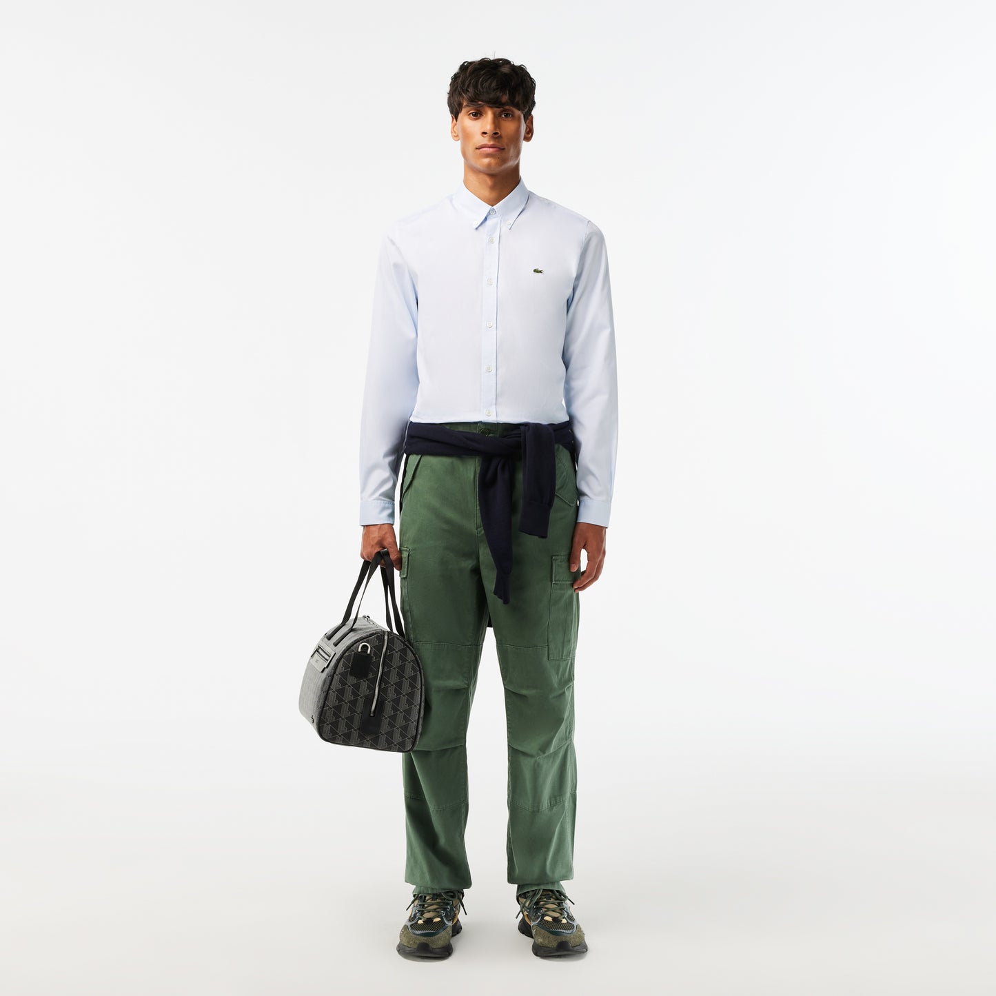 Straight Fit Cotton Cargo Pants