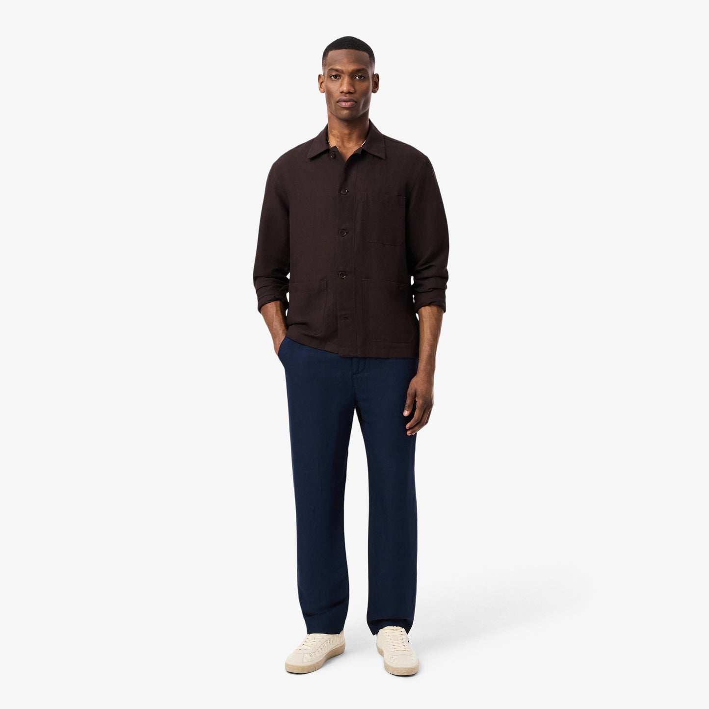 Regular Fit Linen Chino Pants-HH1972