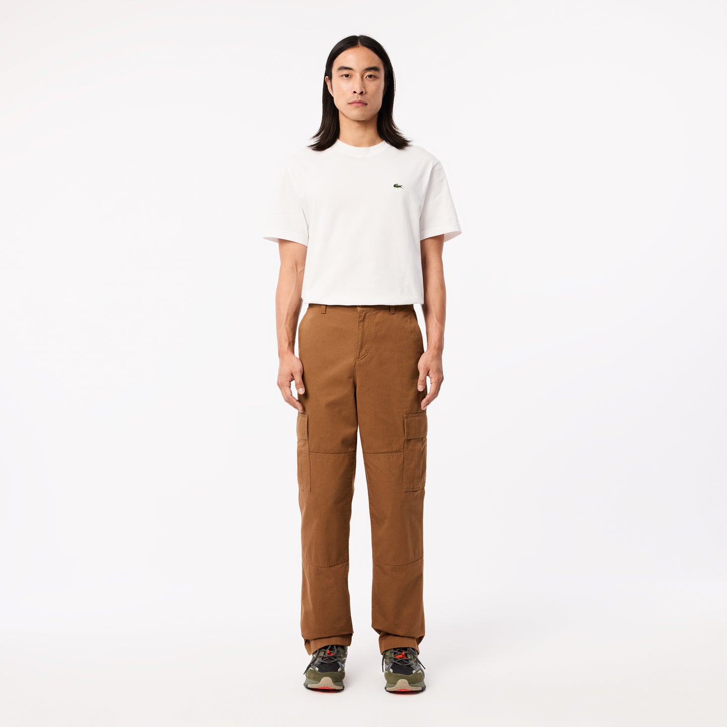 Straight Fit Cotton Cargo Pants-HH5945