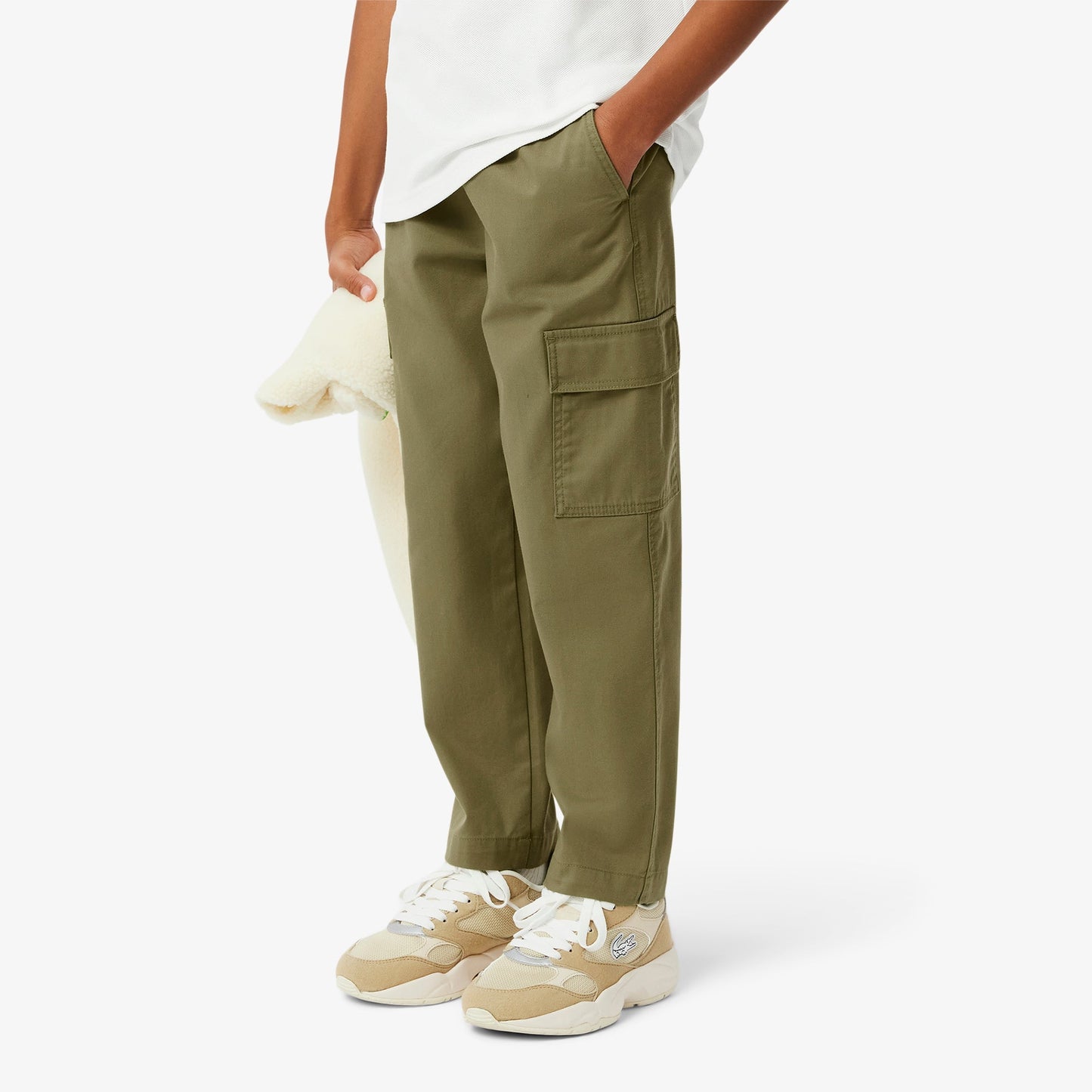 Lightweight Cotton Gabardine Cargo Pants-HJ1282