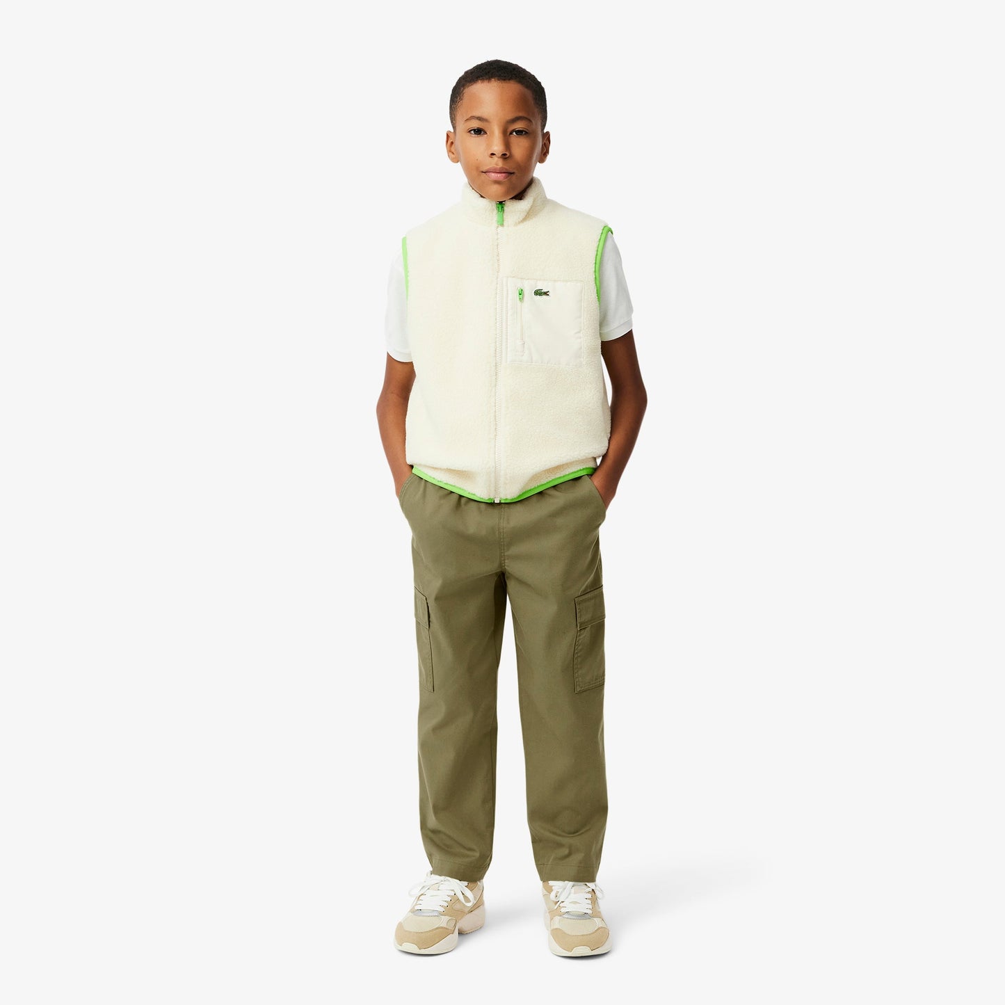 Lightweight Cotton Gabardine Cargo Pants-HJ1282