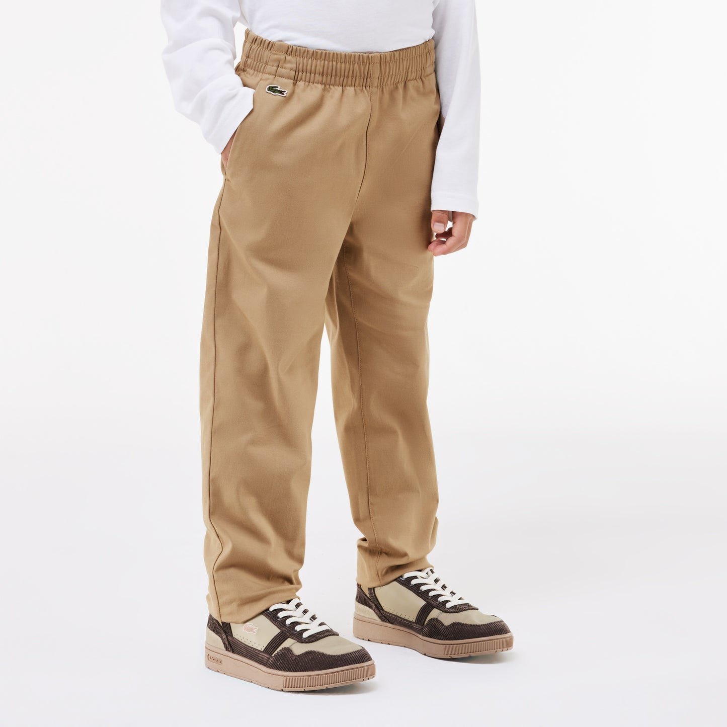 Boys' Lacoste Stretch Cotton Gabardine Chinos - HJ9701