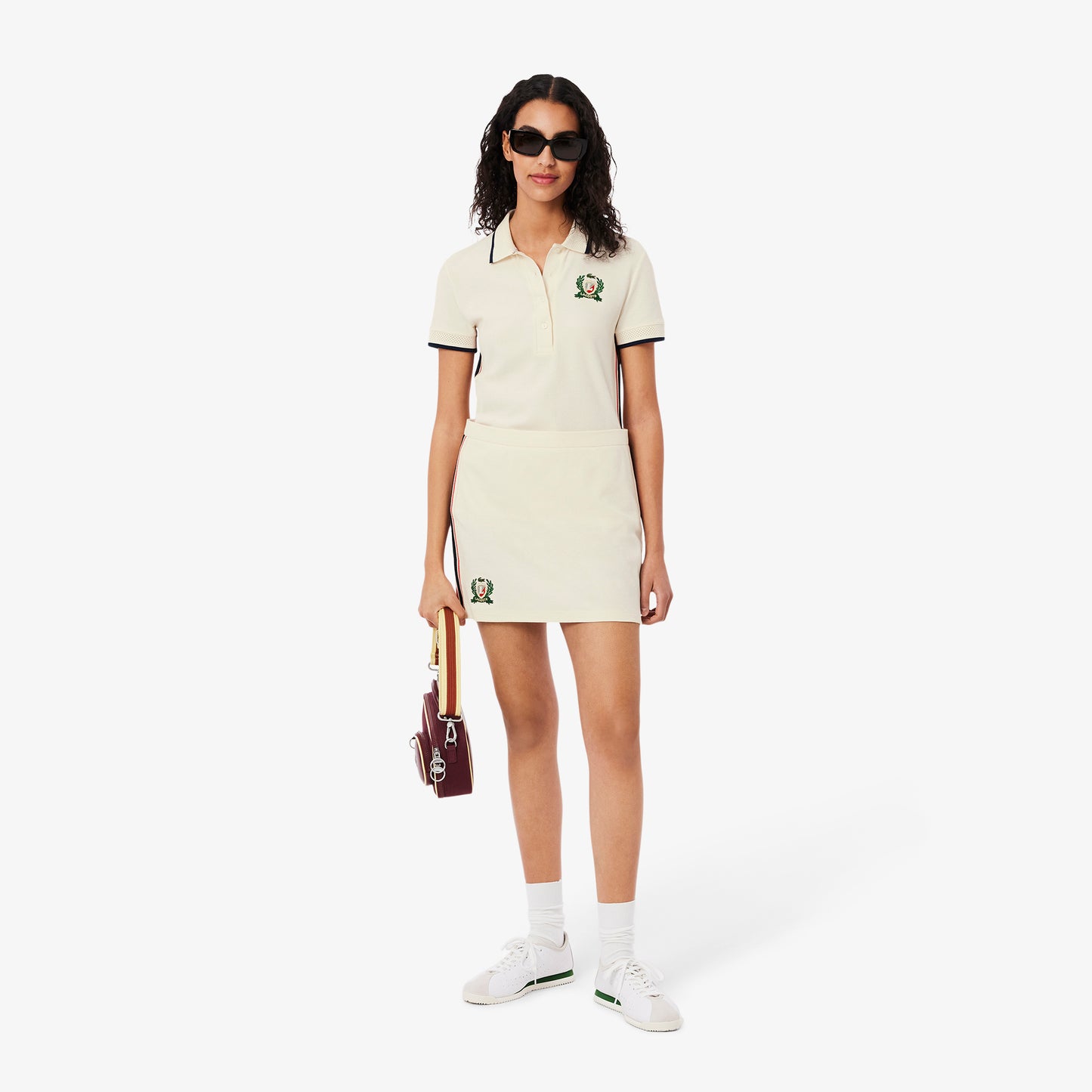 French Made Textured Pique Skirt-JF0522