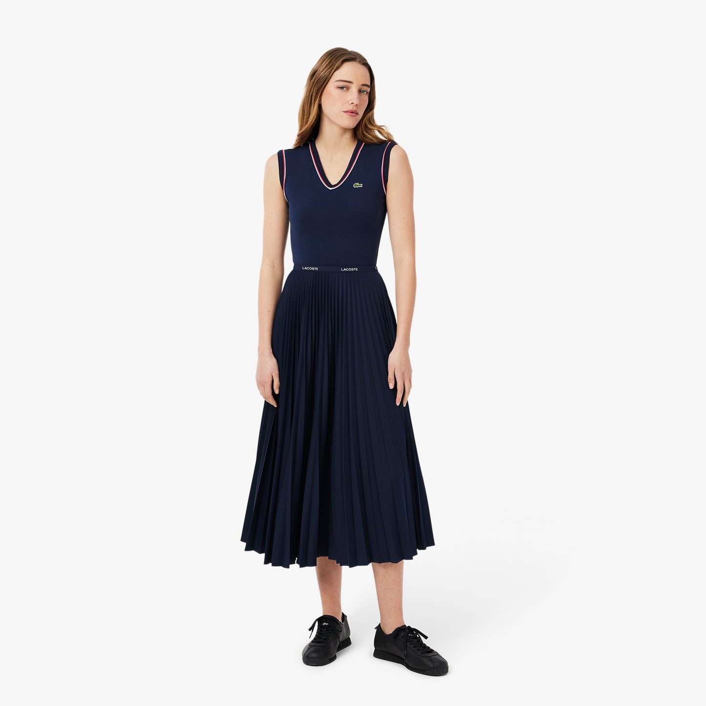 Long Pleated Elasticated Waist Skirt-JF1402