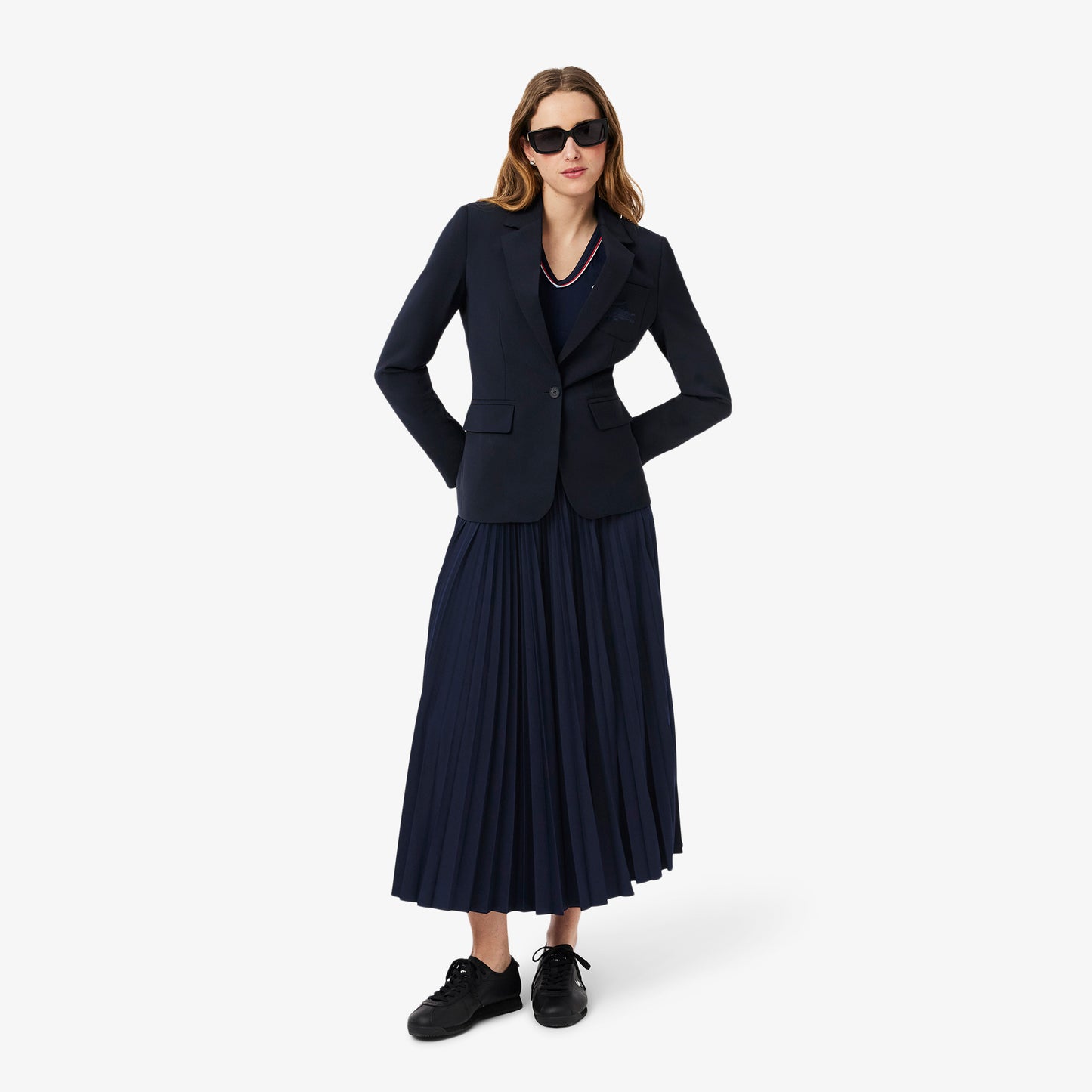 Long Pleated Elasticated Waist Skirt-JF1402