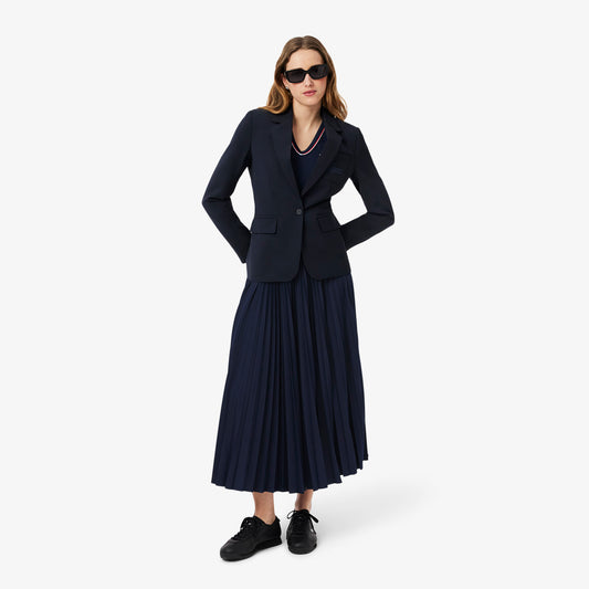 Long Pleated Elasticated Waist Skirt-JF1402