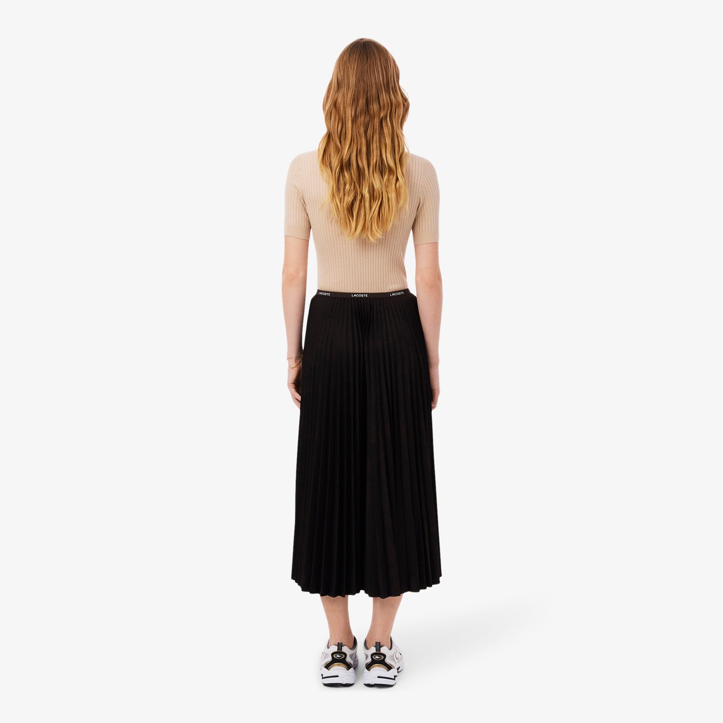 Long Pleated Elasticated Waist Skirt-JF1402