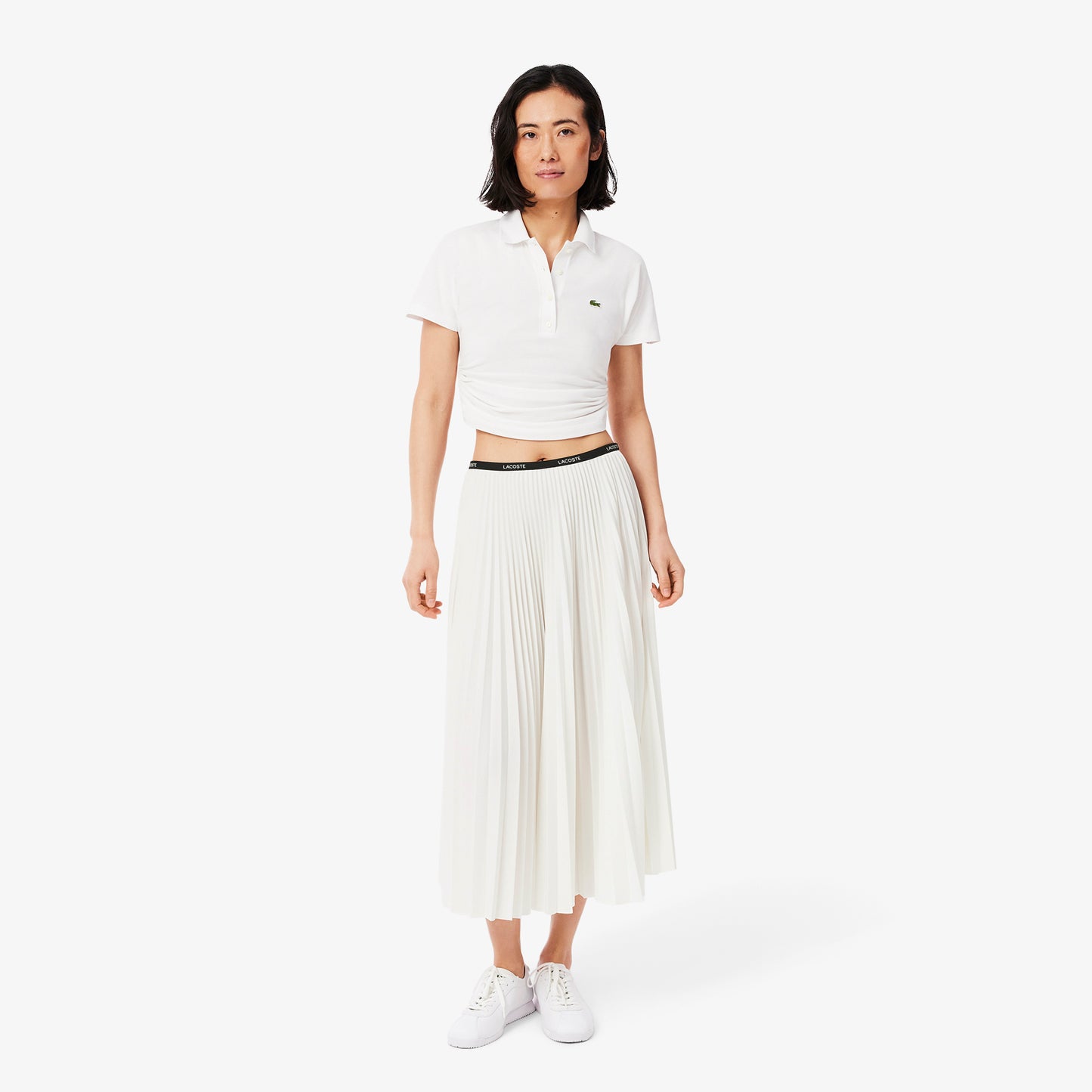Long Pleated Elasticated Waist Skirt-JF1402