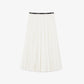 Long Pleated Elasticated Waist Skirt-JF1402