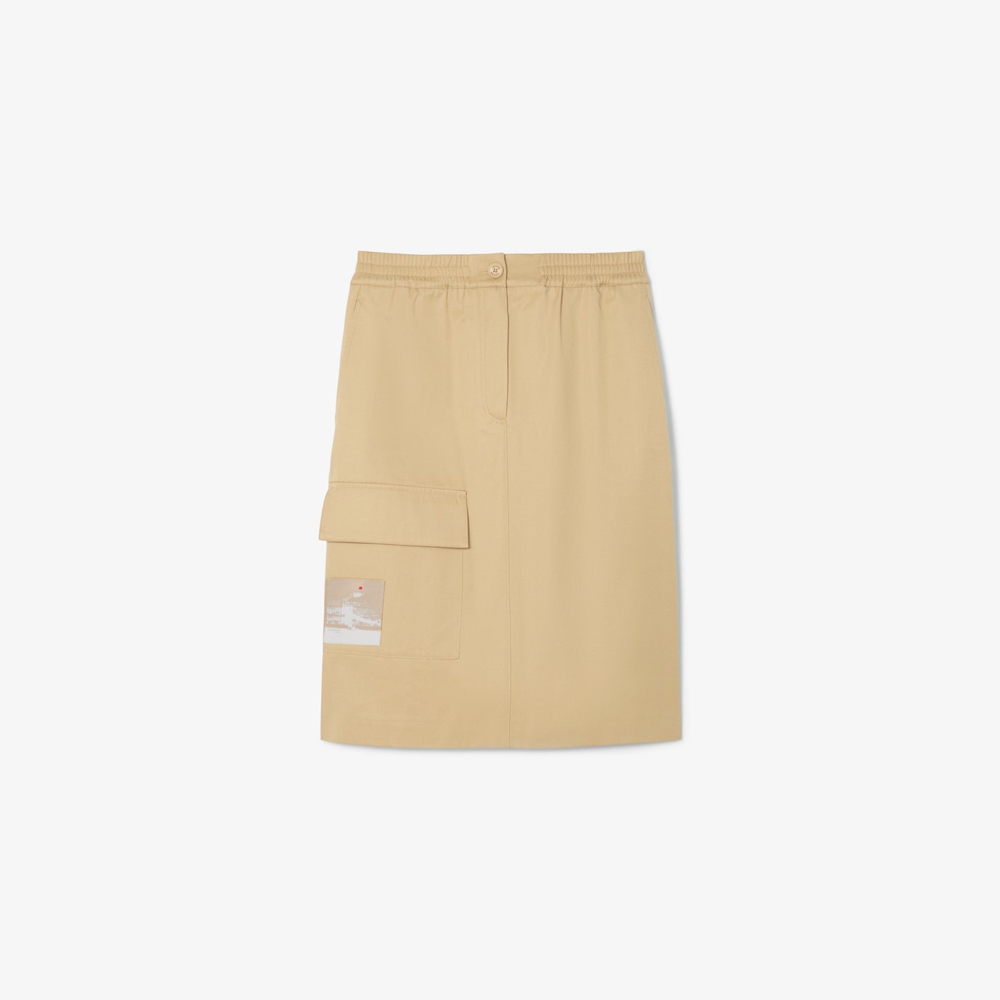 Straight Cut Twill Midi Skirt-JF9817