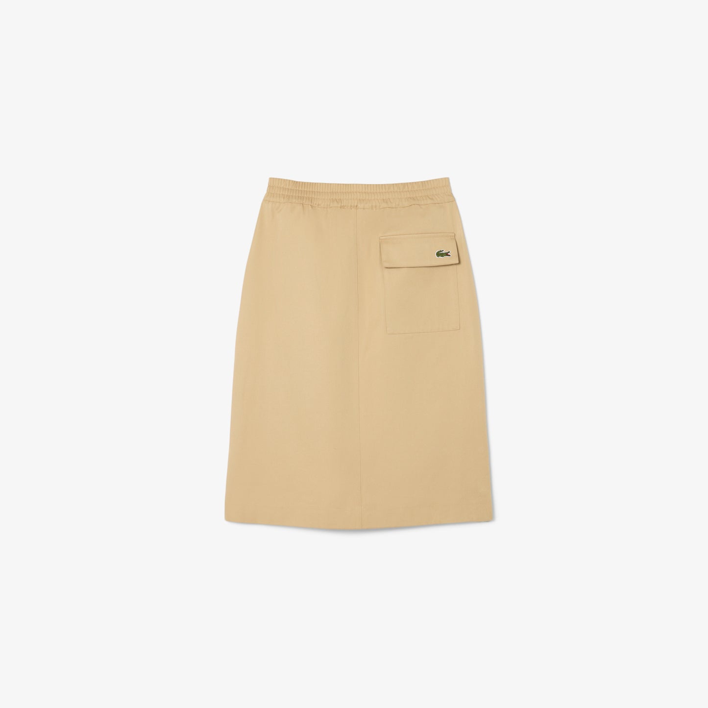 Straight Cut Twill Midi Skirt-JF9817