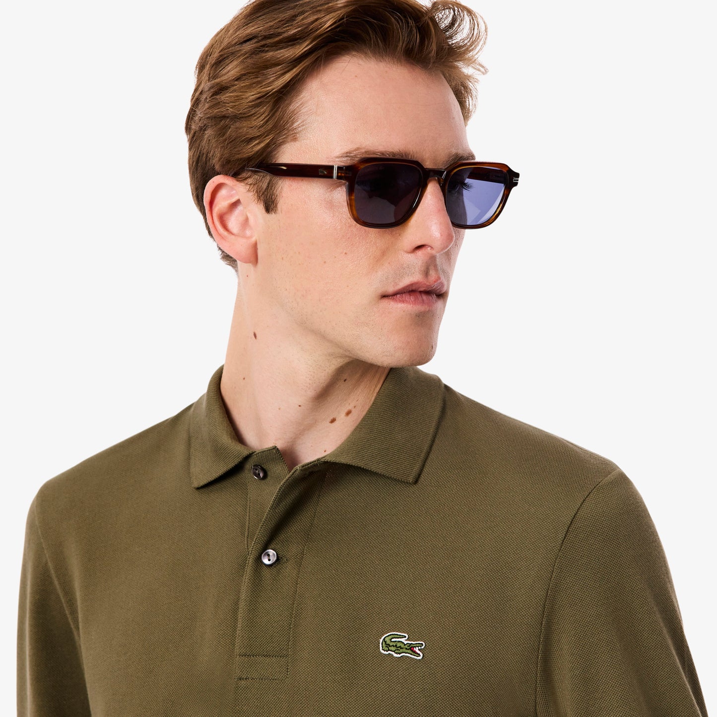 Classic Fit Long Sleeved L.12.12 Polo Shirt - L1312