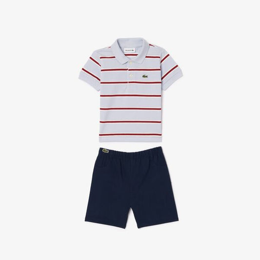 Baby Lacoste Organic Cotton Stripe Set - 4J7443