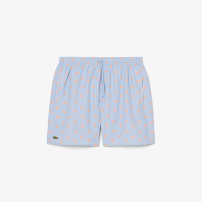 Mid Length Crocodile Print Swim Trunks-MH1851
