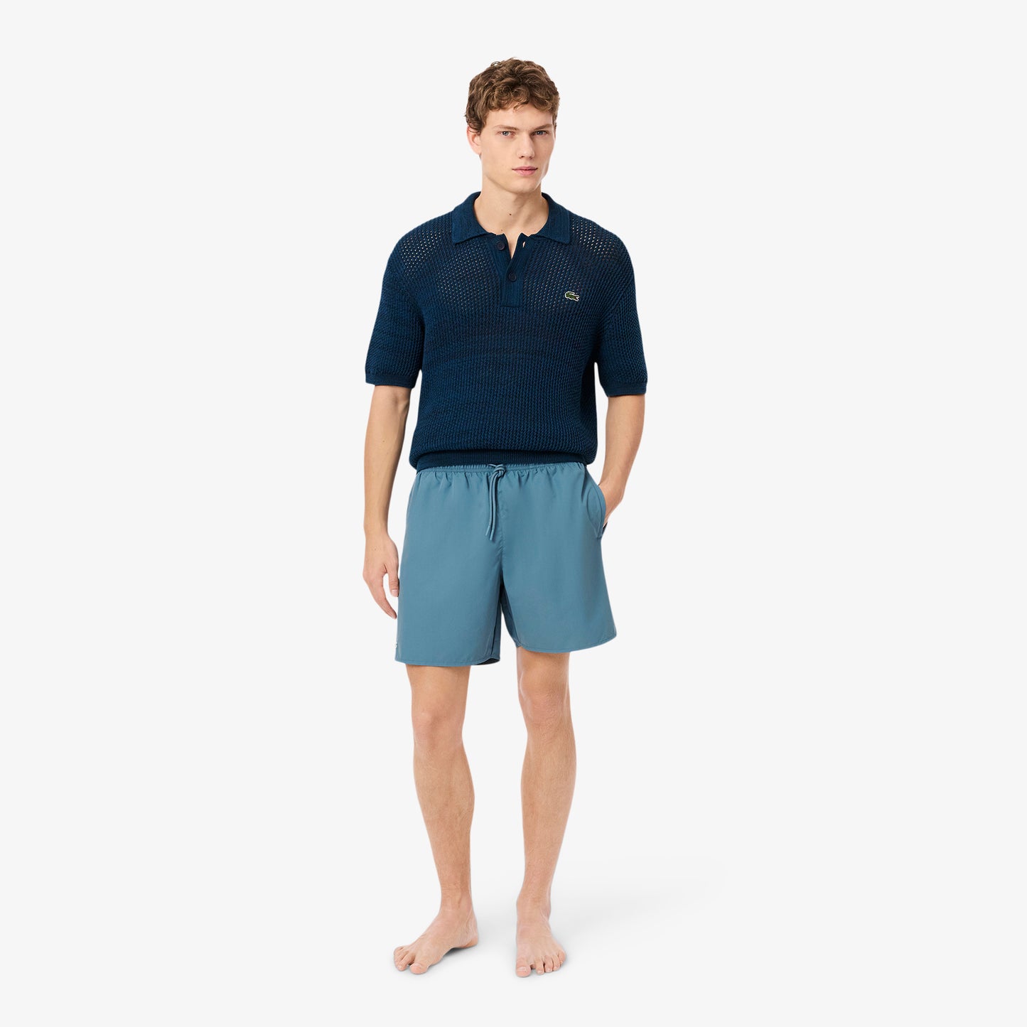 Mid Length Monochrome Swim Trunks - MH9088
