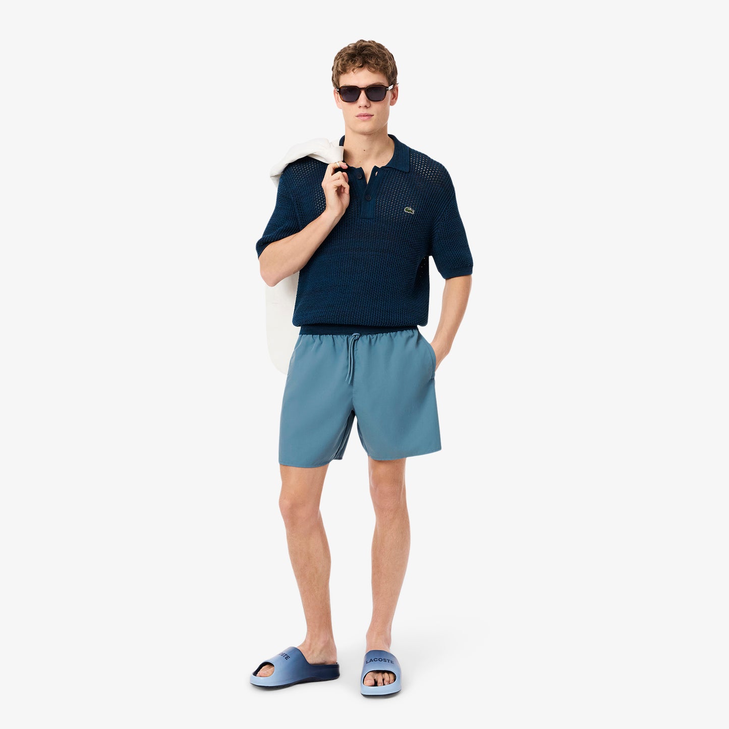 Mid Length Monochrome Swim Trunks - MH9088
