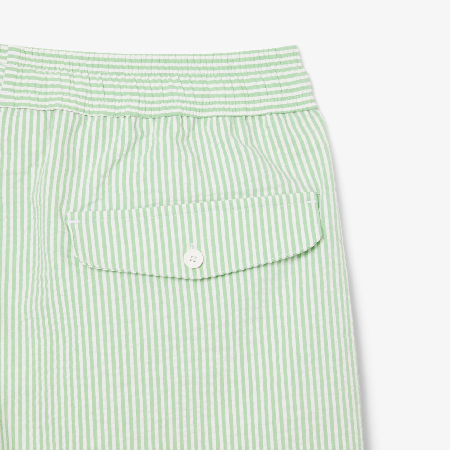 Mid Length Striped Textured Swim Trunks - MH9089