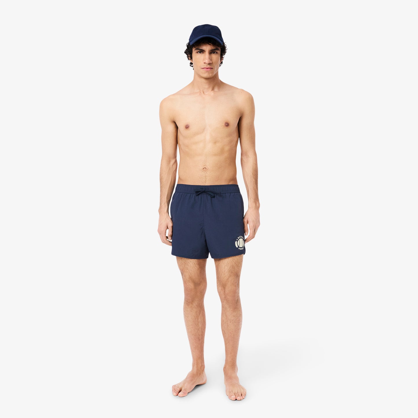 Short Badge Accent Swim Trunks-MH9106