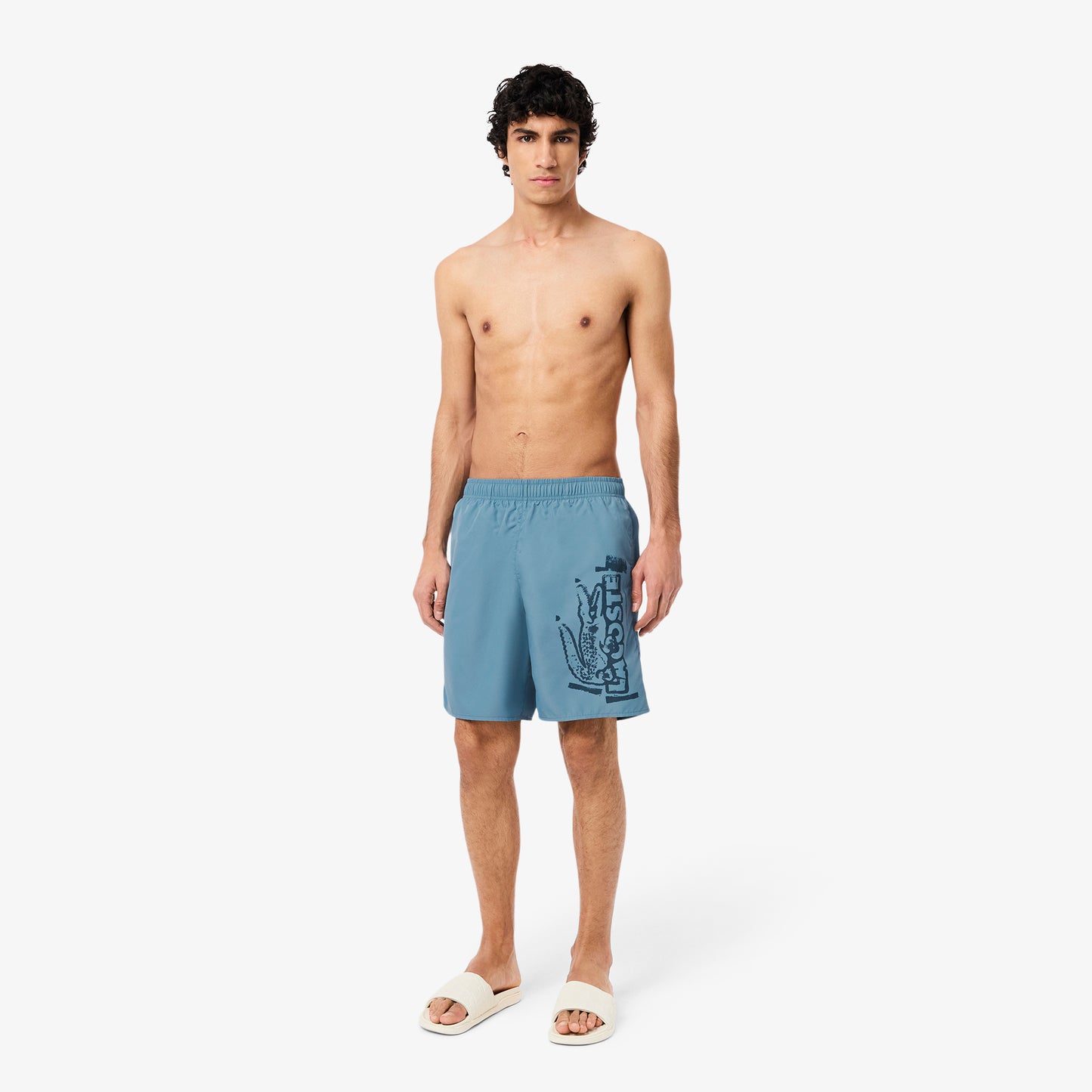 Long Branded Swim Trunks-MH9135
