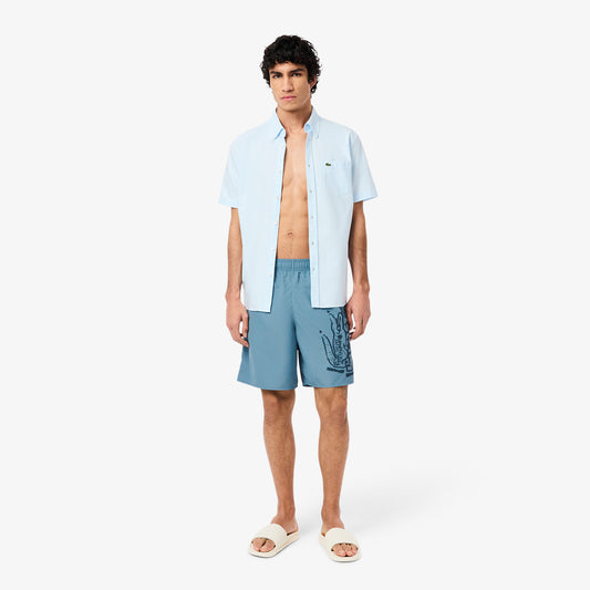 Long Branded Swim Trunks-MH9135