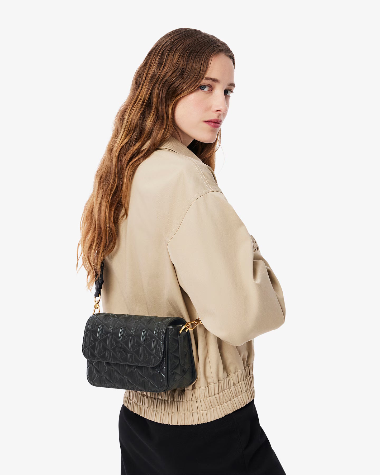 Maheki Embossed Leather Shoulder Bag - NF4712MH
