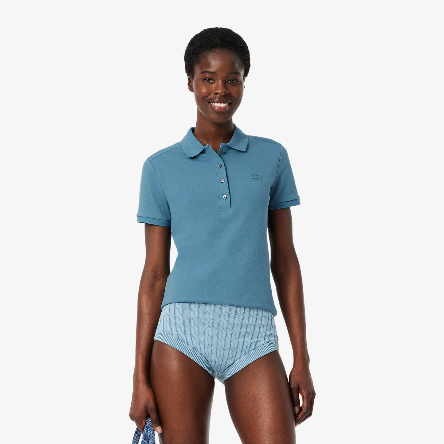 L.12.D Slim Fit Stretch Mini Pique Polo Shirt - PF5462