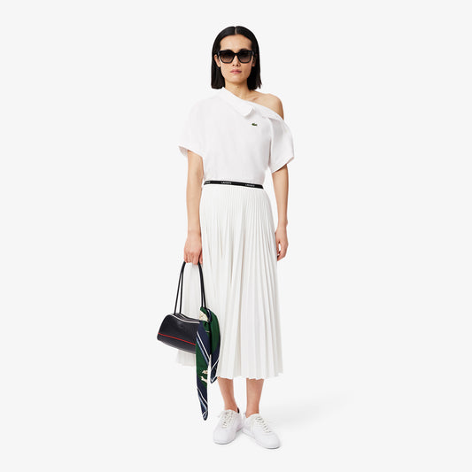 Asymmetric Draped Pique Polo Shirt - PF9654