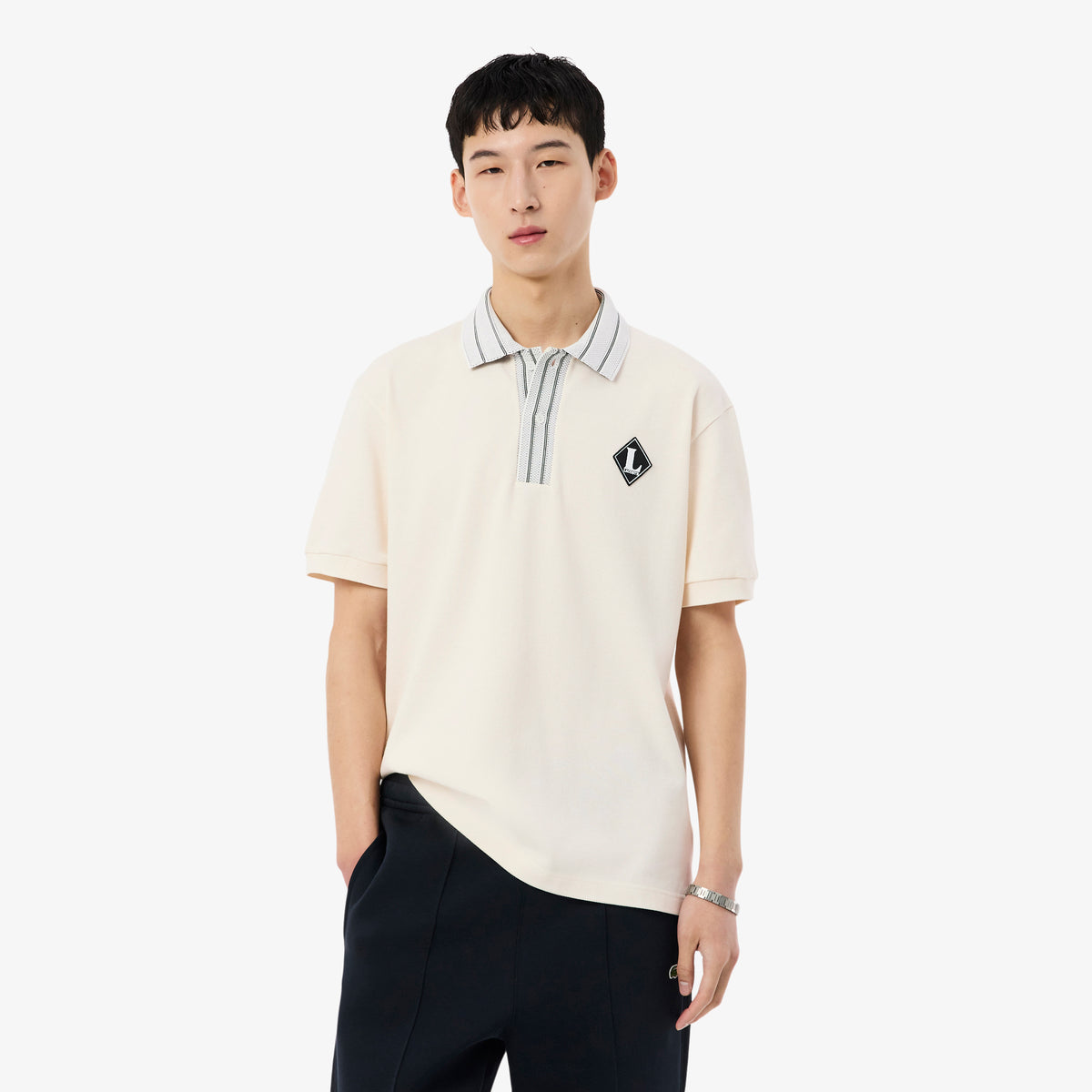 French Made Classic Fit Badge Polo Shirt-PH0719