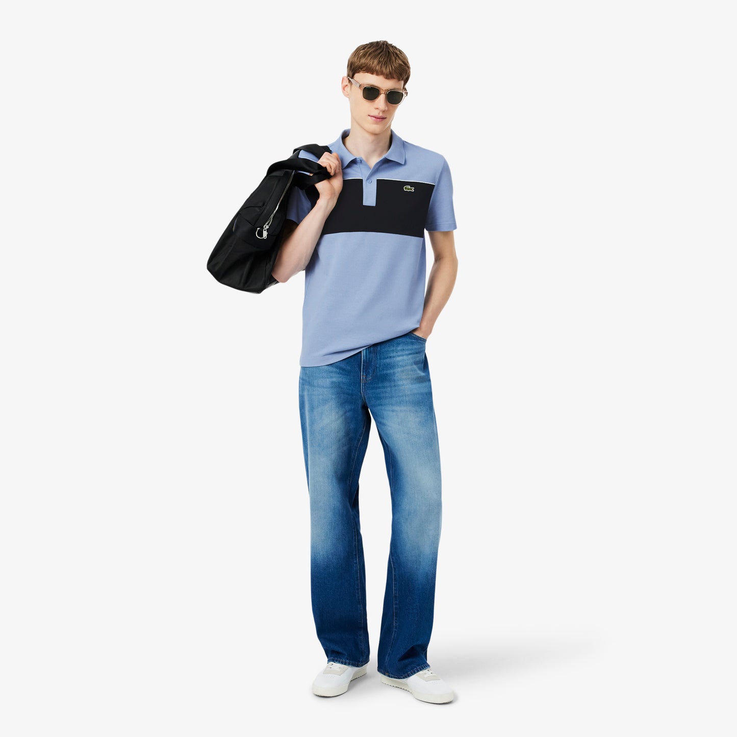 Regular Fit Colour-Block Piqué Polo Shirt-PH0895