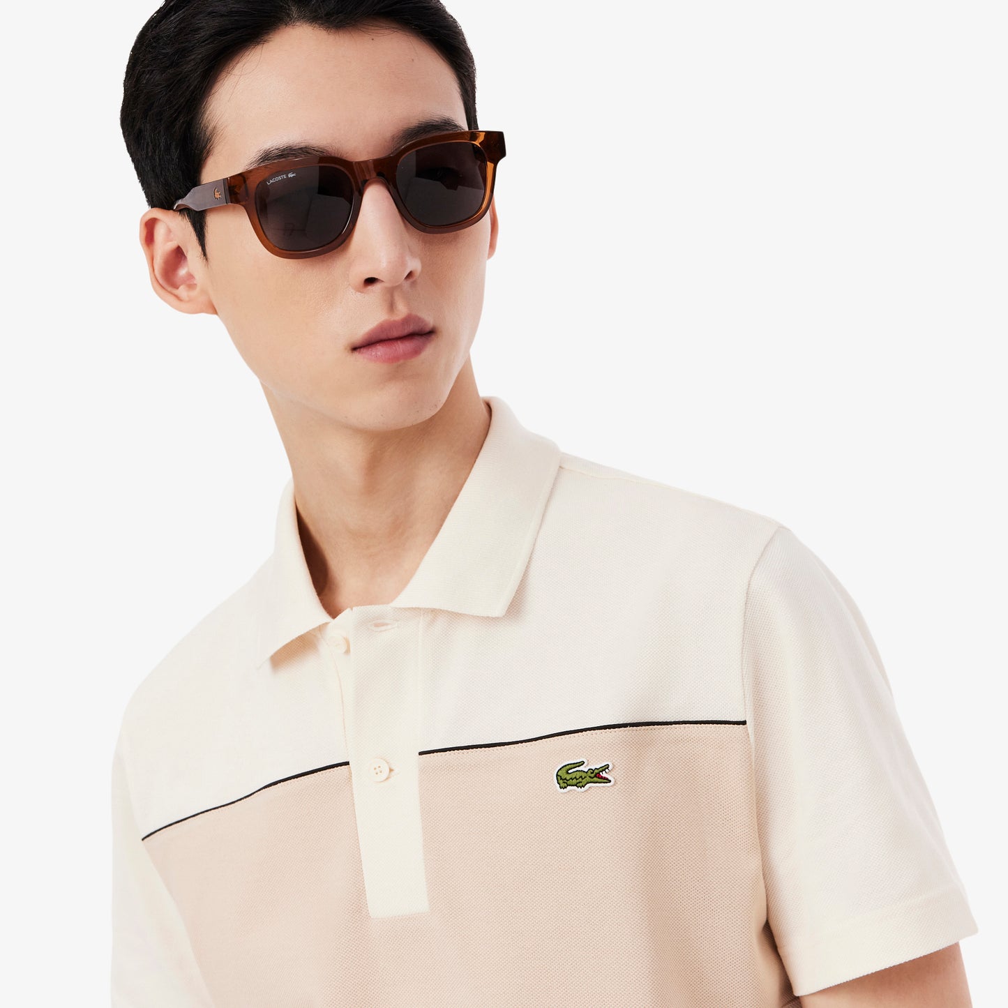 Regular Fit Colour-Block Piqué Polo Shirt-PH0895