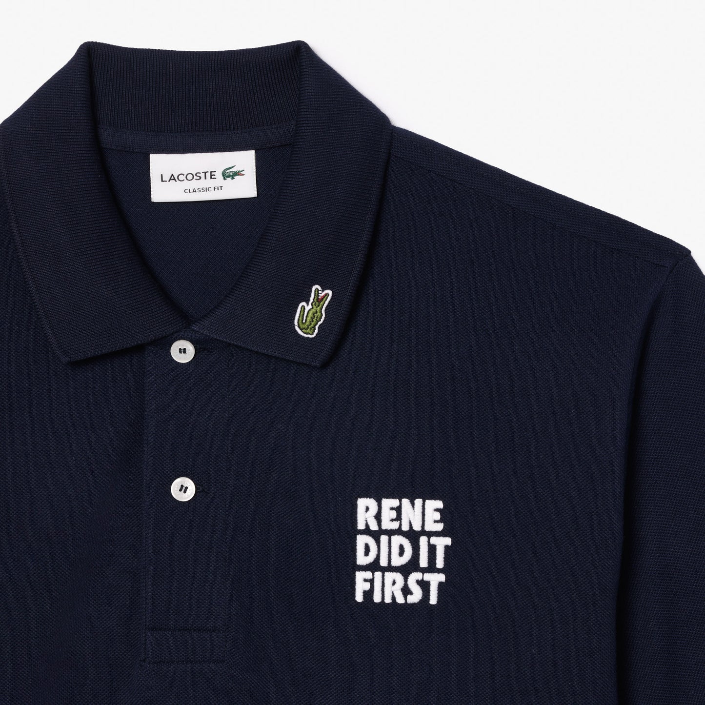 Original L.12.12 Embroidered Slogan Polo Shirt - PH8017