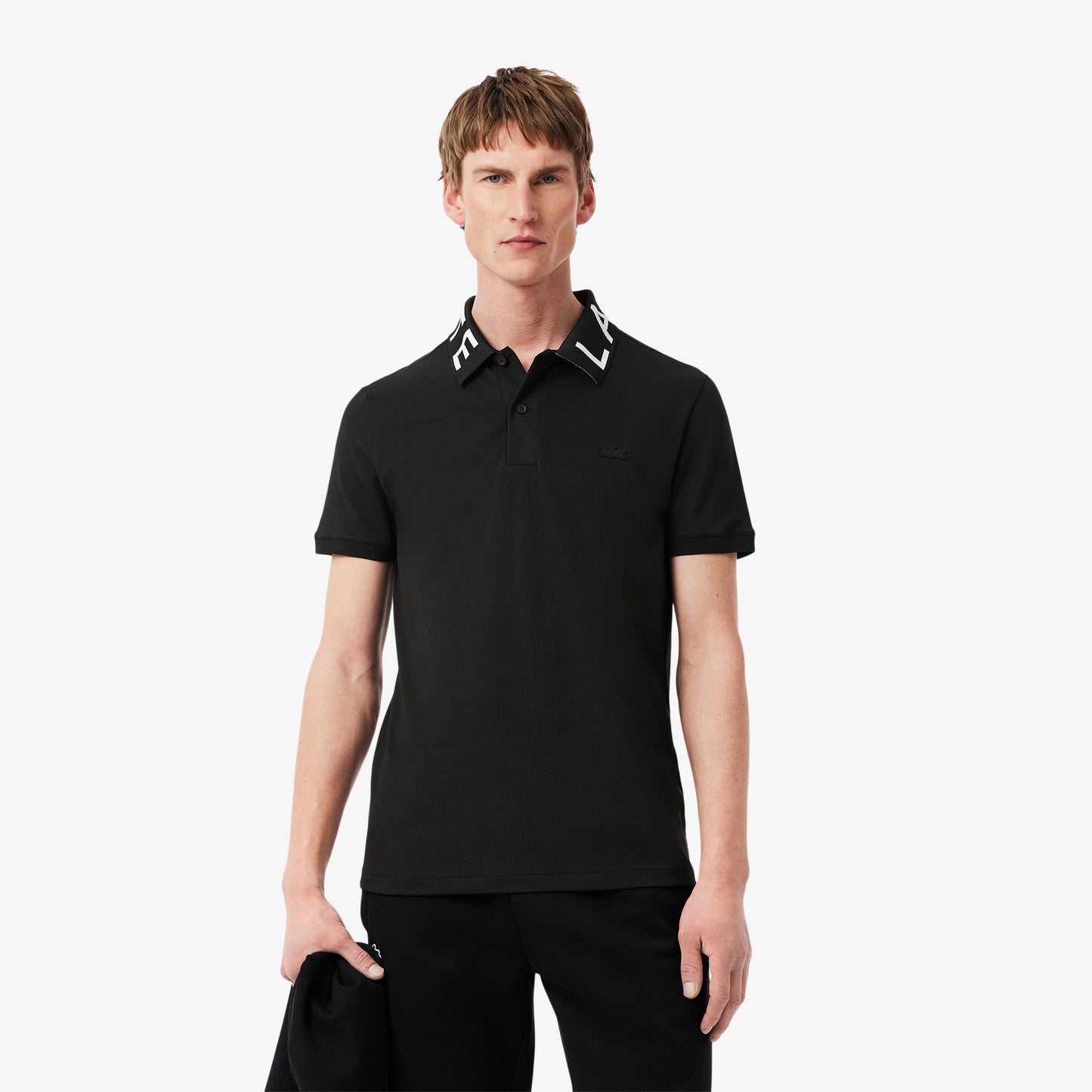 Slim Fit Jacquard Branded Polo Shirt-PH9538