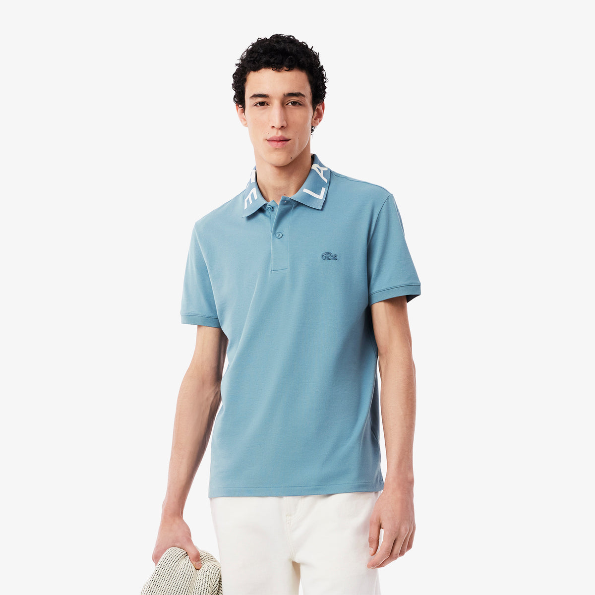 Slim Fit Jacquard Branded Polo Shirt-PH9538