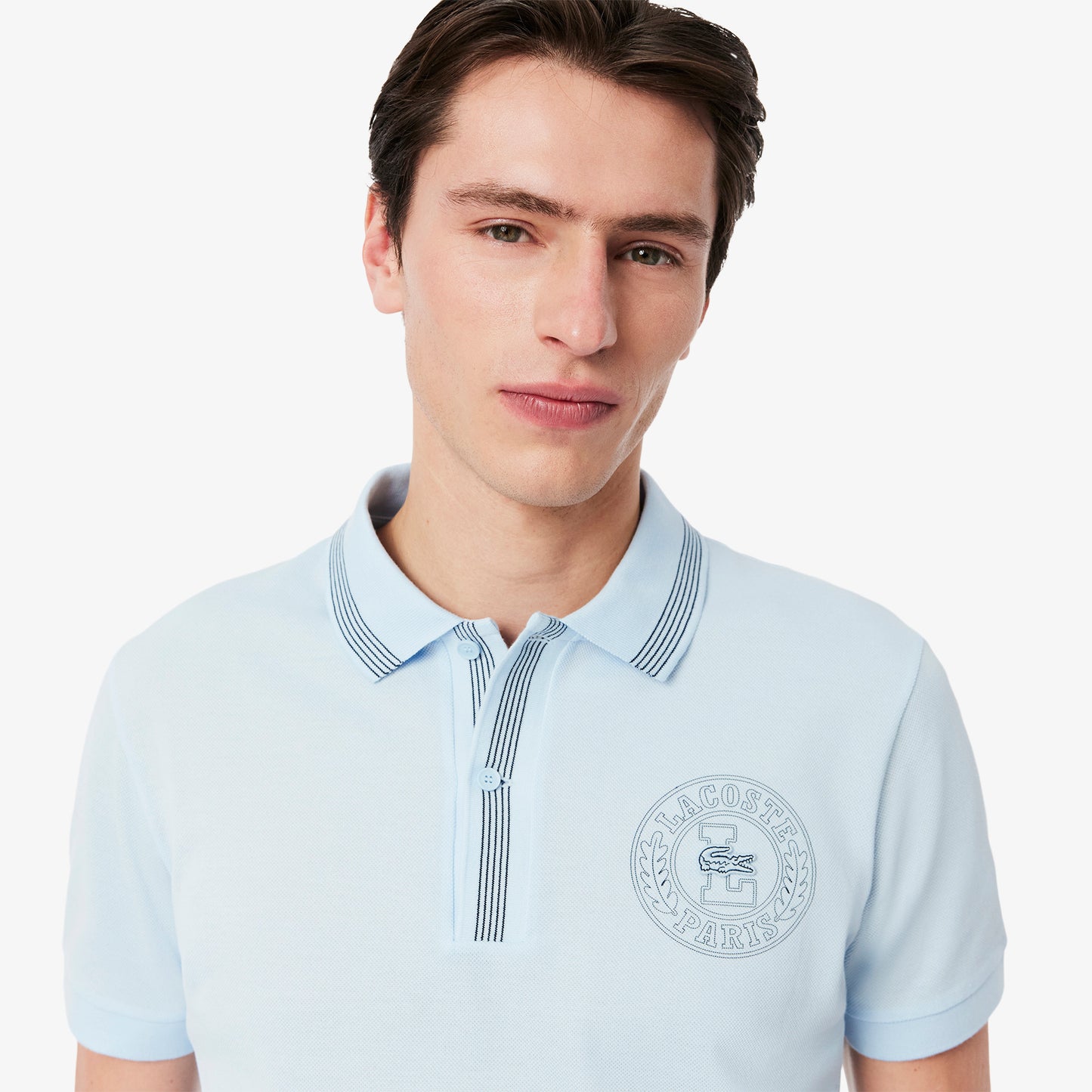 Regular Fit L.12.12 Badge Print Polo Shirt-PH9960
