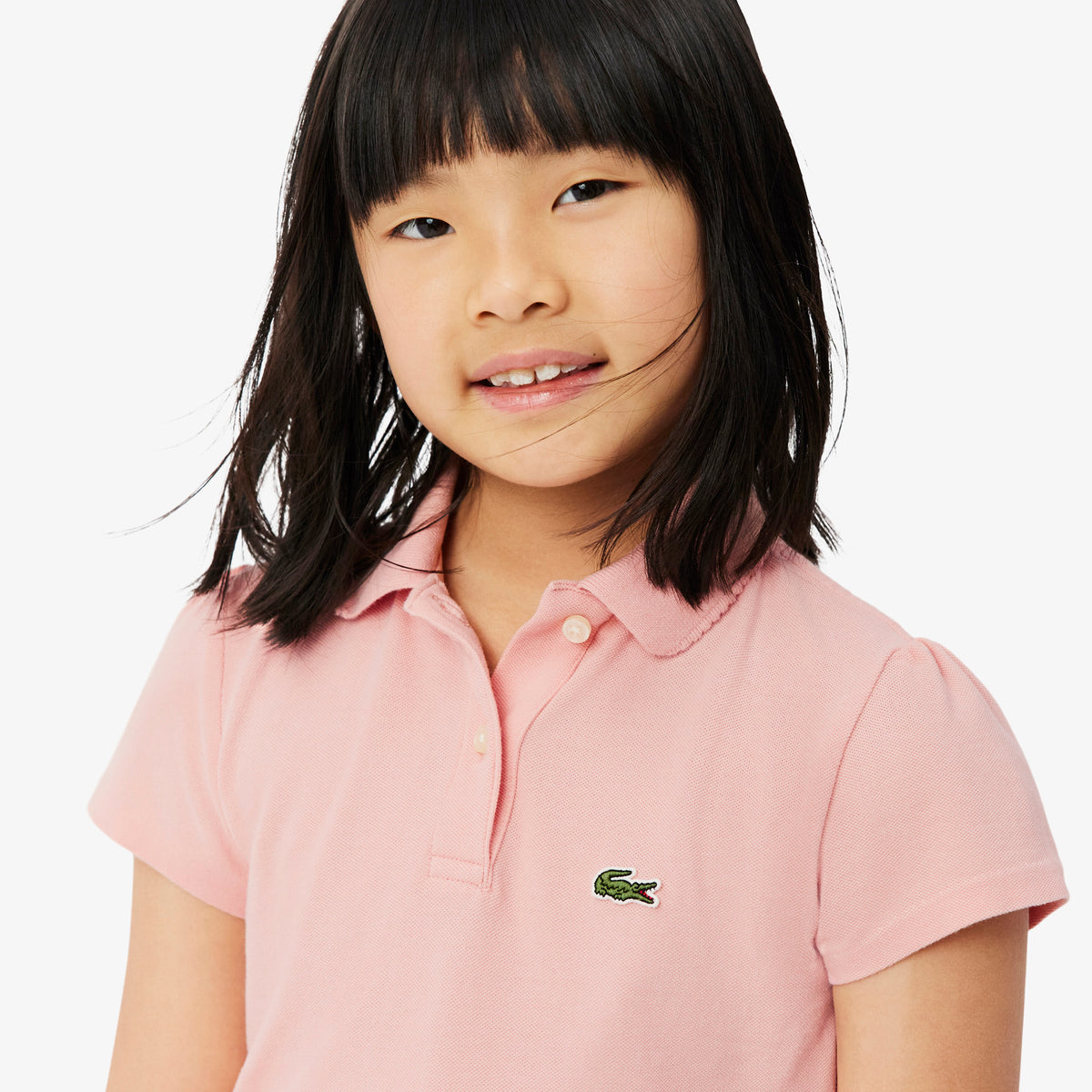 Scalloped Collar Piqué Polo Shirt-PJ0953
