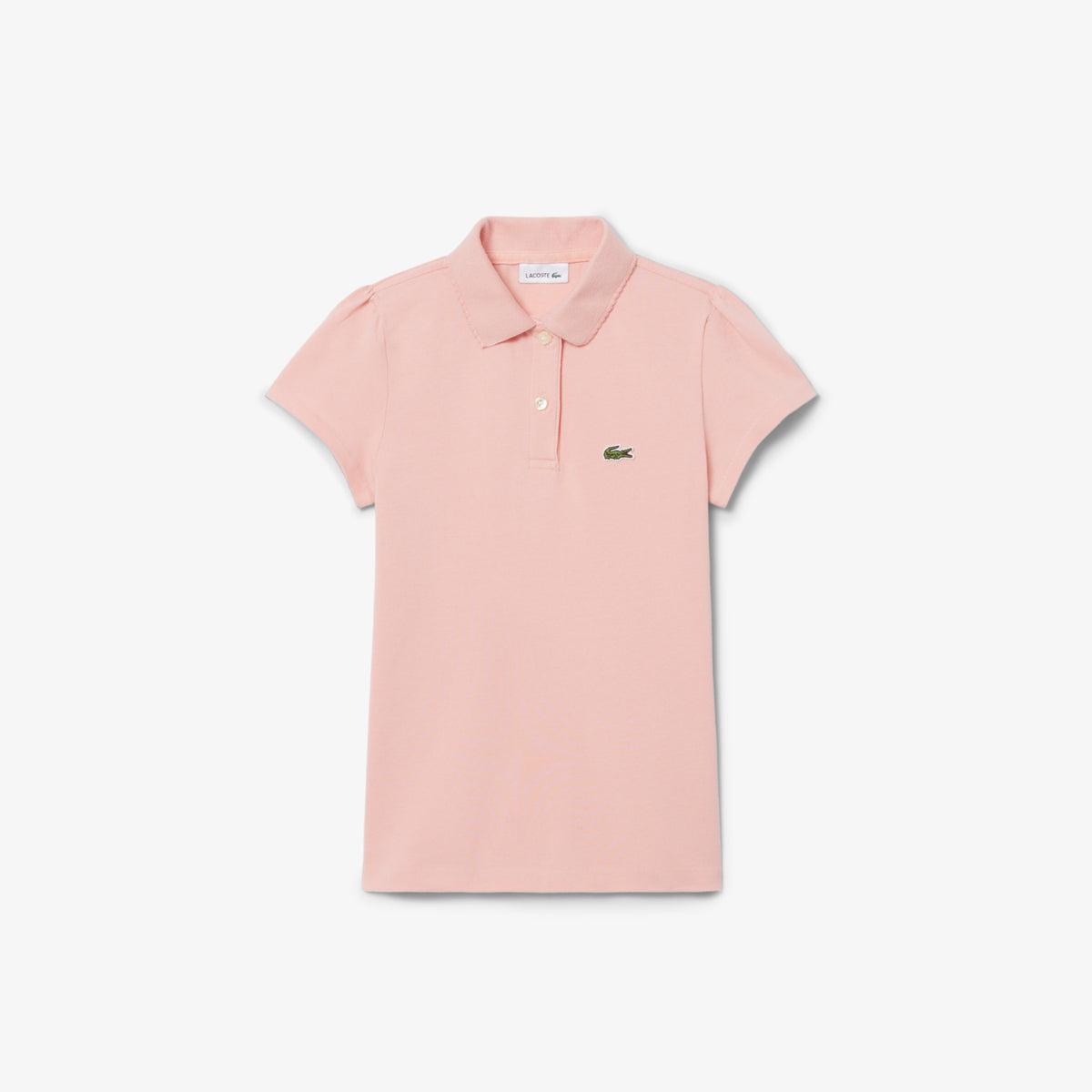 Scalloped Collar Piqué Polo Shirt-PJ0953
