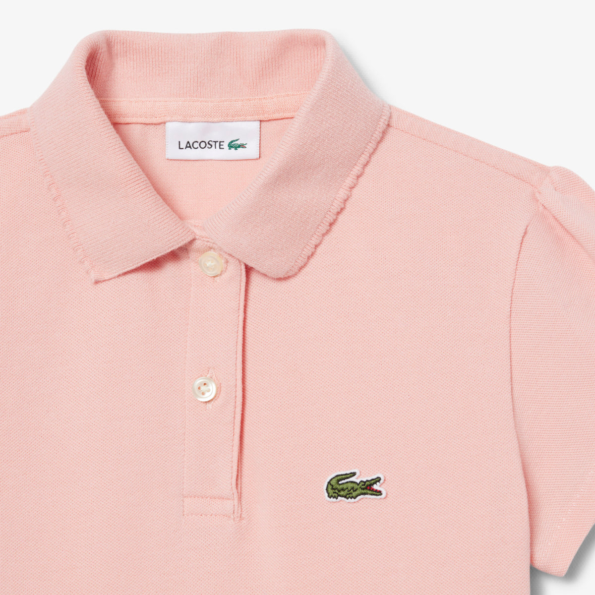 Scalloped Collar Piqué Polo Shirt-PJ0953