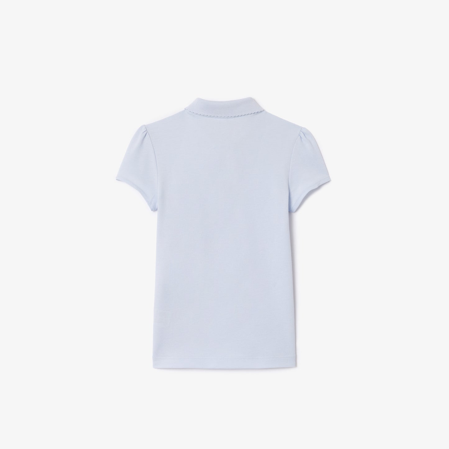 Scalloped Collar Mini Piqué Polo Shirt