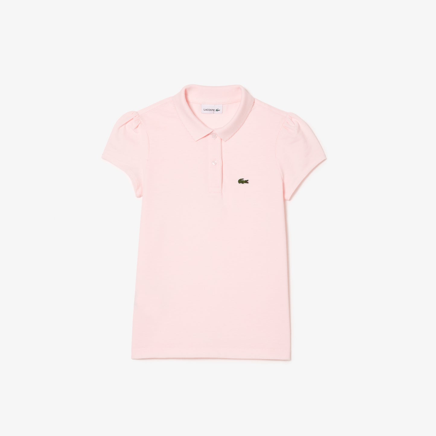 Girls' Lacoste Scalloped Collar Mini Piqué Polo Shirt - PJ3594
