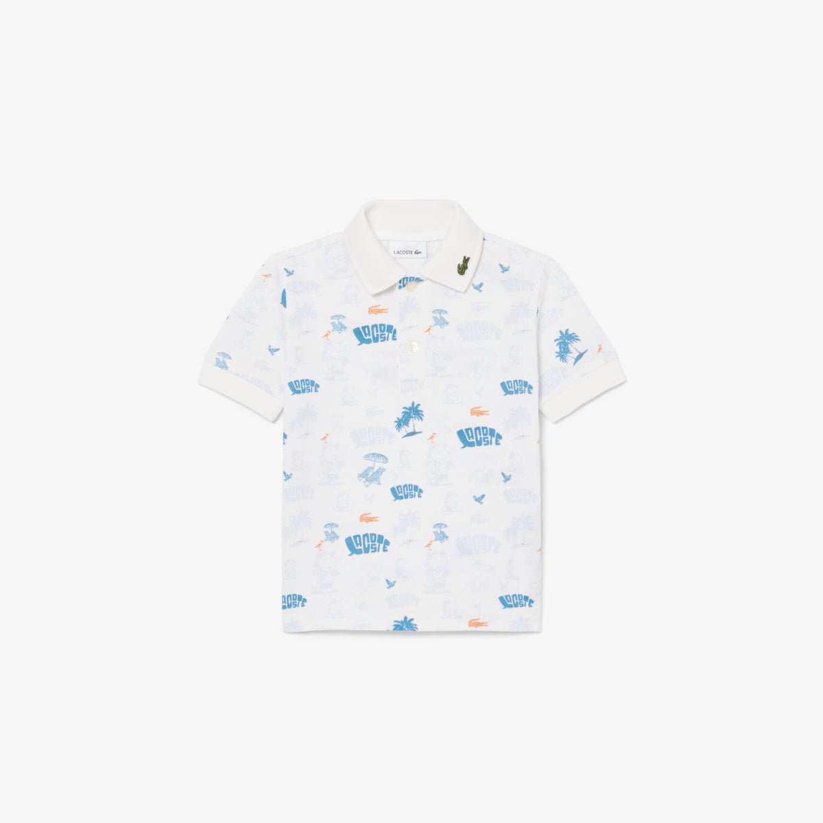 Mini Piqué Printed Polo Shirt-PJ6658