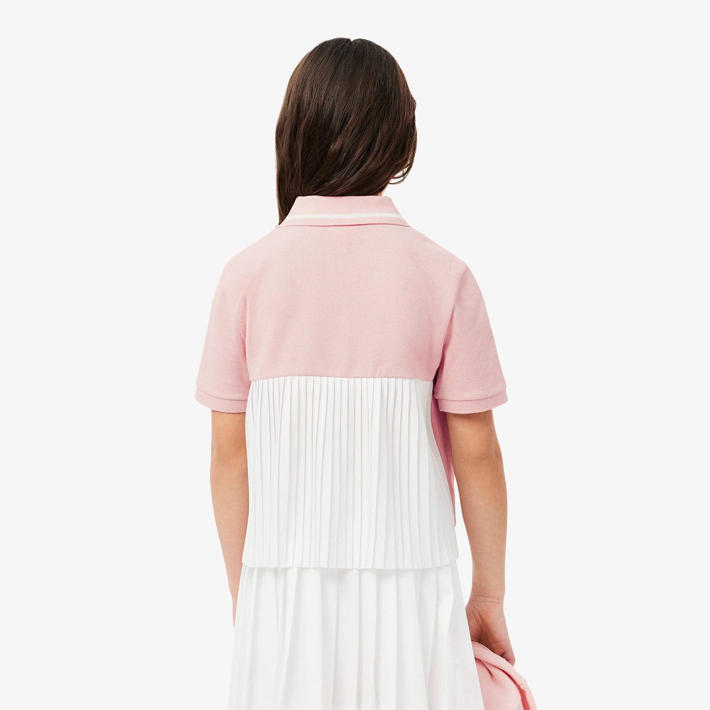 Pleat Back Petit Pique Polo Shirt-PJ8439